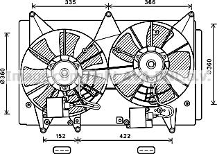 Prasco MZ7548 - Fan, radiator www.avaruosad.ee