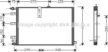 Prasco SB5034 - Condenser, air conditioning www.avaruosad.ee