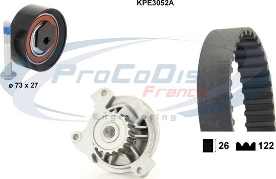 Procodis France KPE3052A - Water Pump & Timing Belt Set www.avaruosad.ee