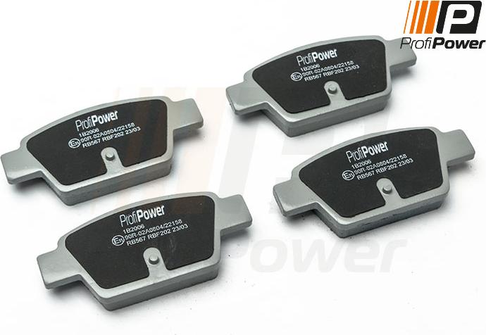 ProfiPower 1B2006 - Brake Pad Set, disc brake www.avaruosad.ee