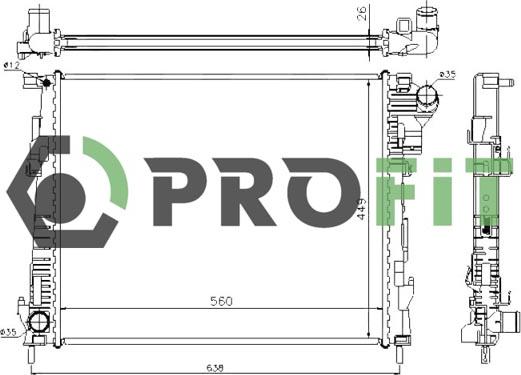 Profit 1740-0170 - Radiaator,mootorijahutus www.avaruosad.ee