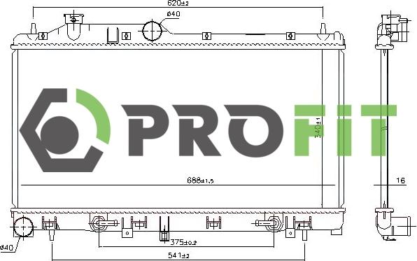 Profit 1740-0358 - Radiaator,mootorijahutus www.avaruosad.ee