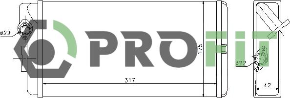 Profit 1760-0310 - Heat Exchanger, interior heating www.avaruosad.ee