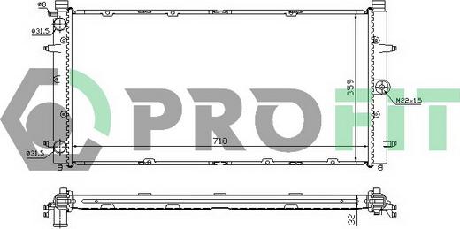 Profit PR 9567A1 - Радиатор, охлаждение двигателя www.avaruosad.ee