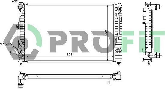 Profit PR 9539A1 - Радиатор, охлаждение двигателя www.avaruosad.ee