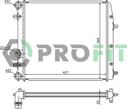 Profit PR 6402A1 - Radiaator,mootorijahutus www.avaruosad.ee