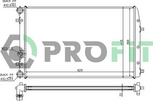 Profit PR 6402A2 - Radiaator,mootorijahutus www.avaruosad.ee