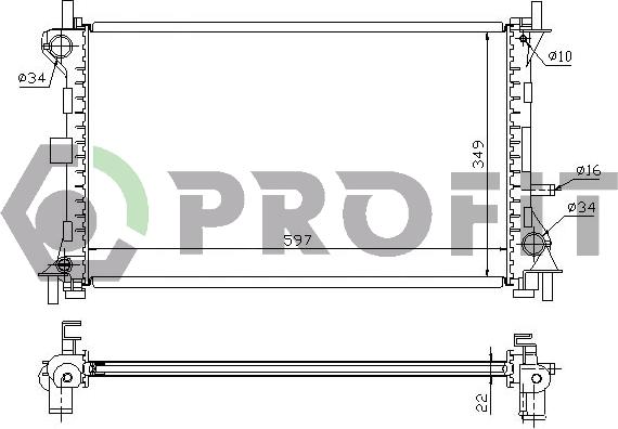 Profit PR 2563A3 - Radiaator,mootorijahutus www.avaruosad.ee