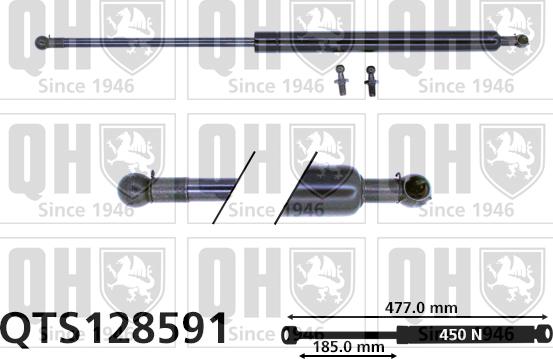 Quinton Hazell QTS128591 - Gas Spring, boot-/cargo area www.avaruosad.ee