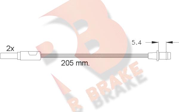 R Brake 610185RB - Warning Contact, brake pad wear www.avaruosad.ee