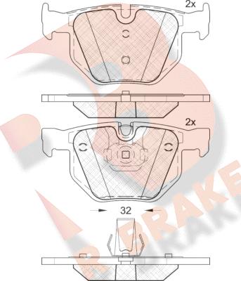 R Brake RB1685-202 - Brake Pad Set, disc brake www.avaruosad.ee