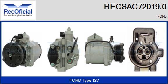 RECOFICIAL RECSAC72019.0 - Compressor, air conditioning www.avaruosad.ee