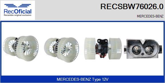 RECOFICIAL RECSBW76026.0 - Interior Blower www.avaruosad.ee