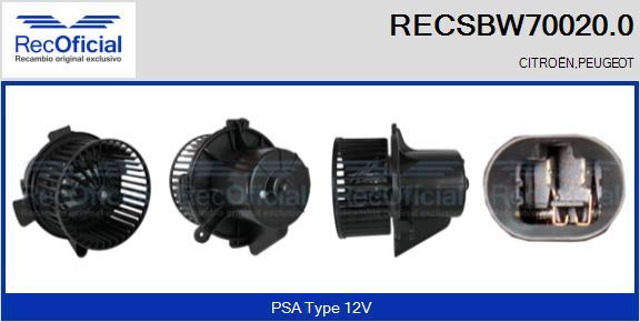 RECOFICIAL RECSBW70020.0 - Salongipuhur www.avaruosad.ee