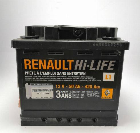 RENAULT 7711238596 - Стартерная аккумуляторная батарея, АКБ www.avaruosad.ee