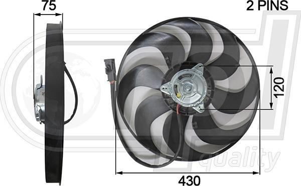 RPLQuality APELCI5037 - Fan, radiator www.avaruosad.ee