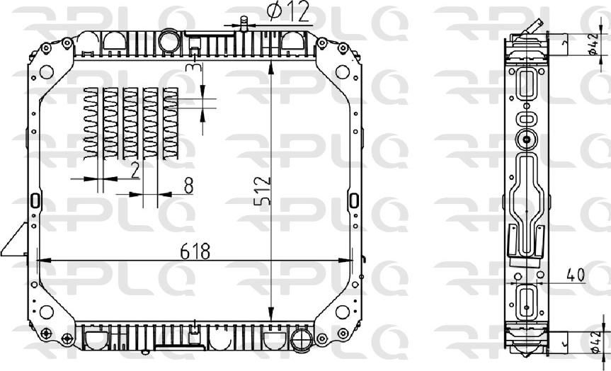 RPL QUALITY APRAMB5006 - Radiaator,mootorijahutus www.avaruosad.ee