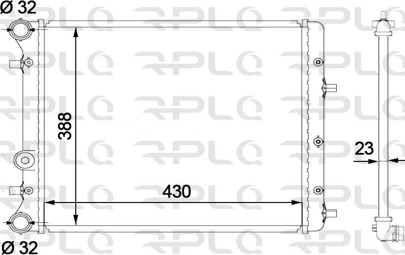 RPL QUALITY APRAVW5010 - Radiaator,mootorijahutus www.avaruosad.ee