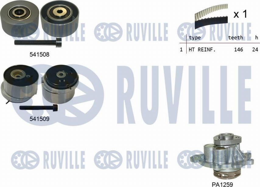 Ruville 5503201 - Water Pump & Timing Belt Set www.avaruosad.ee