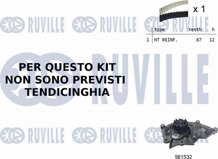 Ruville 55B0031 - Water Pump & Timing Belt Set www.avaruosad.ee