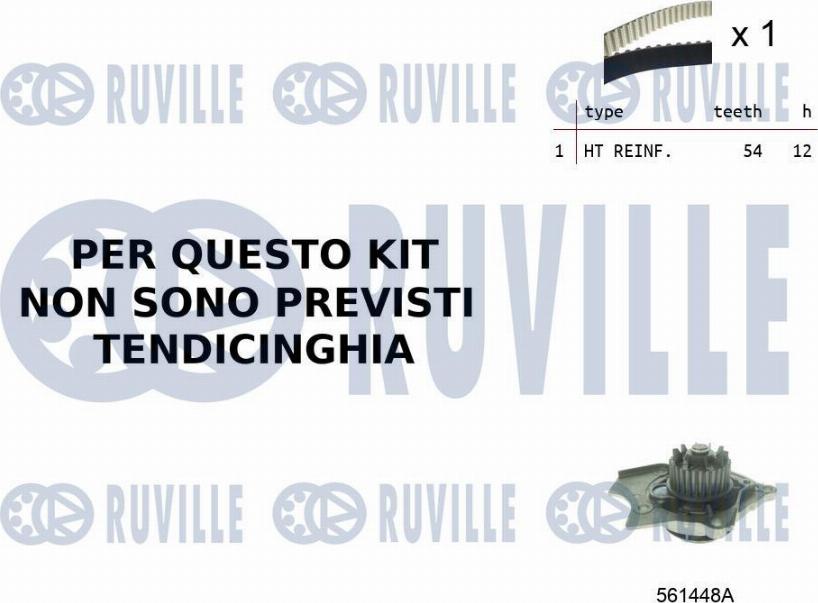 Ruville 55B0021 - Water Pump & Timing Belt Set www.avaruosad.ee