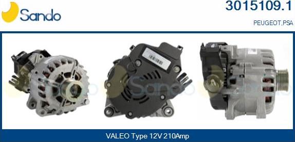 Sando 3015109.1 - Alternator, starter www.avaruosad.ee