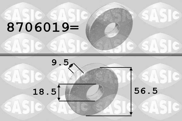 Sasic 8706019 - Плоская шайба, ременный шкив - коленчатый вал www.avaruosad.ee