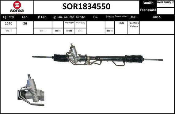 Sera SOR1834550 - Steering Gear www.avaruosad.ee