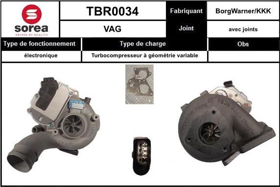 Sera TBR0034 - Турбокомпрессор, наддув www.avaruosad.ee