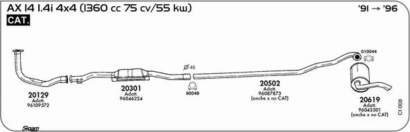 Sigam CI008 - Exhaust System www.avaruosad.ee
