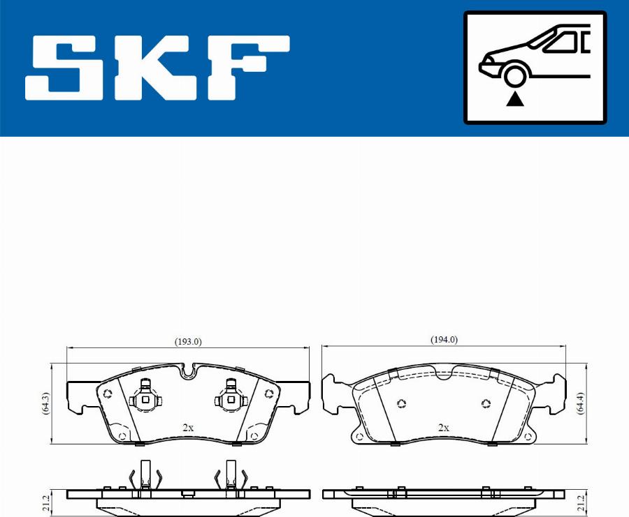 SKF VKBP 80389 - Bremžu uzliku kompl., Disku bremzes www.avaruosad.ee