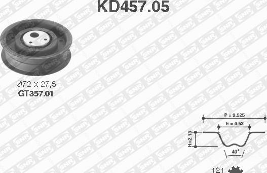 SNR KD457.05 - Timing Belt Set www.avaruosad.ee