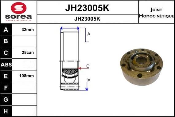 SNRA JH23005K - Joint Kit, drive shaft www.avaruosad.ee