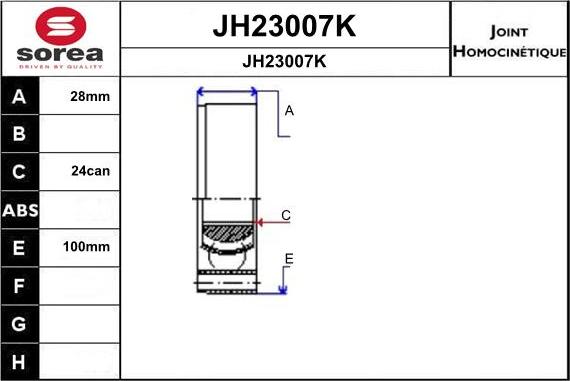 SNRA JH23007K - Joint Kit, drive shaft www.avaruosad.ee