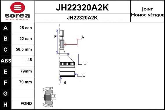 SNRA JH22320A2K - Joint Kit, drive shaft www.avaruosad.ee
