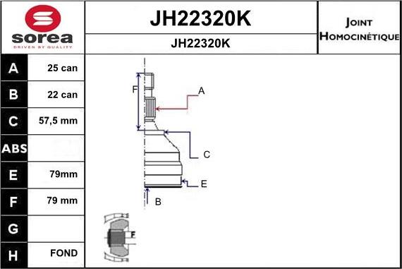 SNRA JH22320K - Joint Kit, drive shaft www.avaruosad.ee