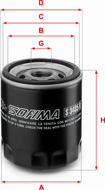 Sofima S 3435 R - Oil Filter www.avaruosad.ee