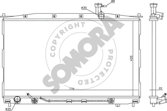 Somora 135240B - Radiaator,mootorijahutus www.avaruosad.ee