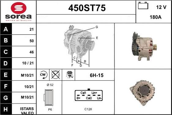 STARTCAR 450ST75 - Generaator www.avaruosad.ee