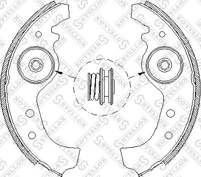 Stellox 026 101-SX - Brake Set, drum brakes www.avaruosad.ee