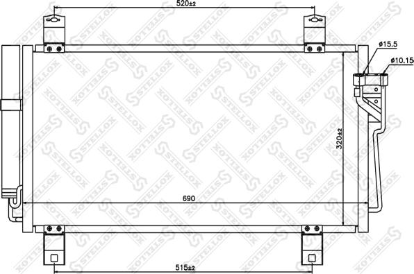 Stellox 10-45642-SX - Kondensators, Gaisa kond. sistēma www.avaruosad.ee