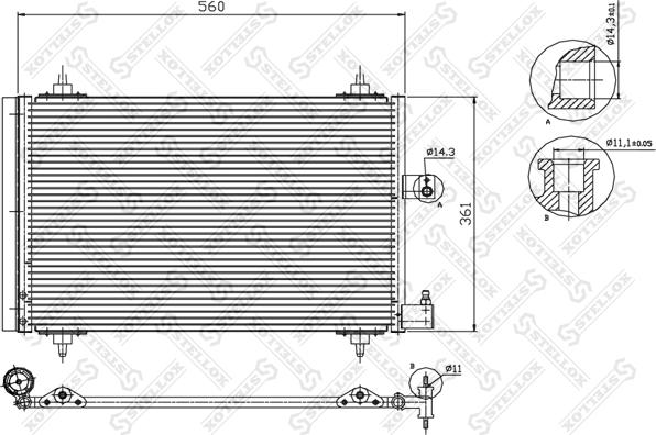 Stellox 10-45064-SX - Condenser, air conditioning www.avaruosad.ee