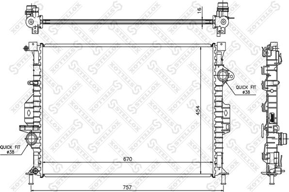 Stellox 10-25456-SX - Radiator, engine cooling www.avaruosad.ee