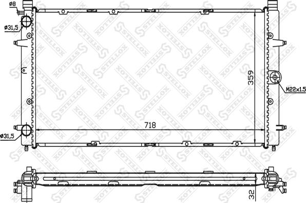 Stellox 10-25008-SX - Радиатор, охлаждение двигателя www.avaruosad.ee