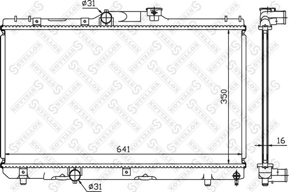 Stellox 10-25114-SX - Radiaator,mootorijahutus www.avaruosad.ee