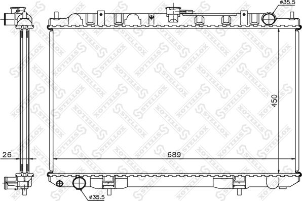 Stellox 10-25391-SX - Radiator, engine cooling www.avaruosad.ee