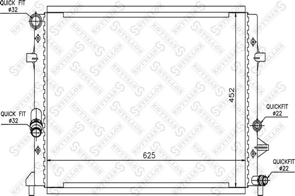 Stellox 10-26435-SX - Radiaator,mootorijahutus www.avaruosad.ee