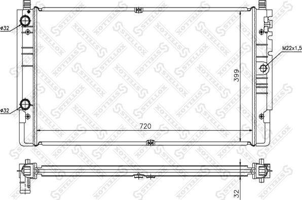 Stellox 10-26422-SX - Radiaator,mootorijahutus www.avaruosad.ee