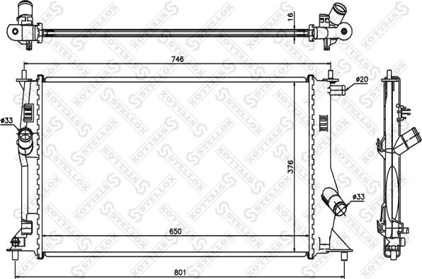 Stellox 10-26698-SX - Radiator, engine cooling www.avaruosad.ee