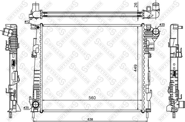 Stellox 10-26061-SX - Radiaator,mootorijahutus www.avaruosad.ee